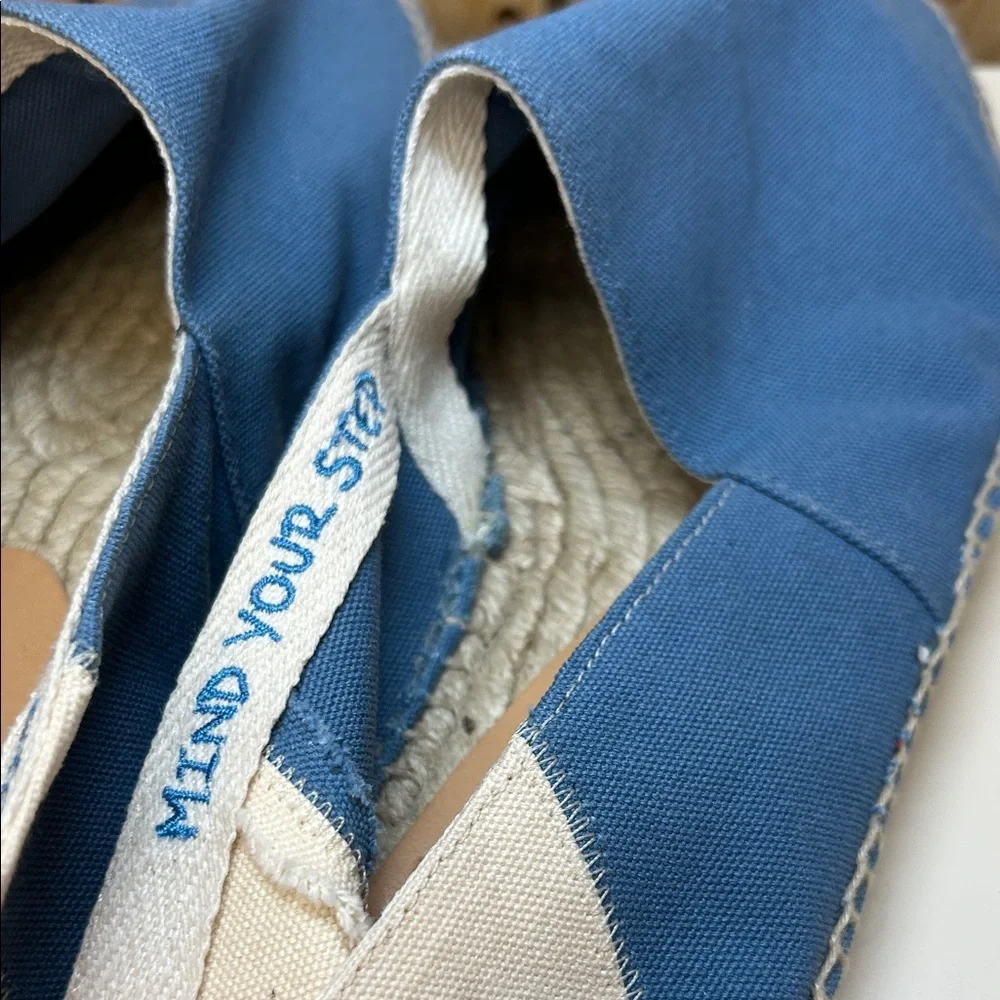 Castañer Blue Canvas Espadrille Slip-Ons
